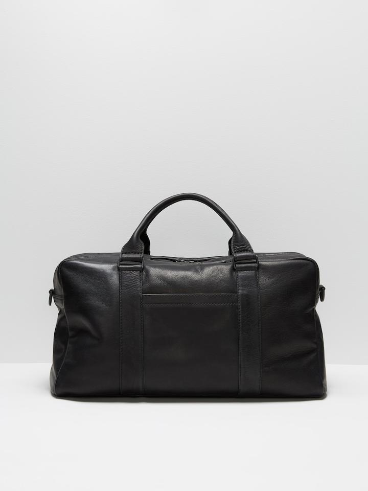 Frank + Oak Leather Weekender In Black