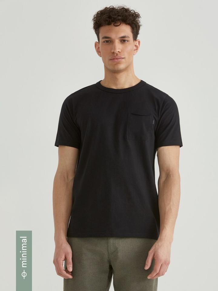 Frank + Oak Loose Fit Organic Cotton-blend T-shirt In Black