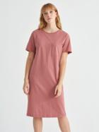 Frank + Oak Heavy Cotton Short Sleeve Tee Dress In Withered Rose