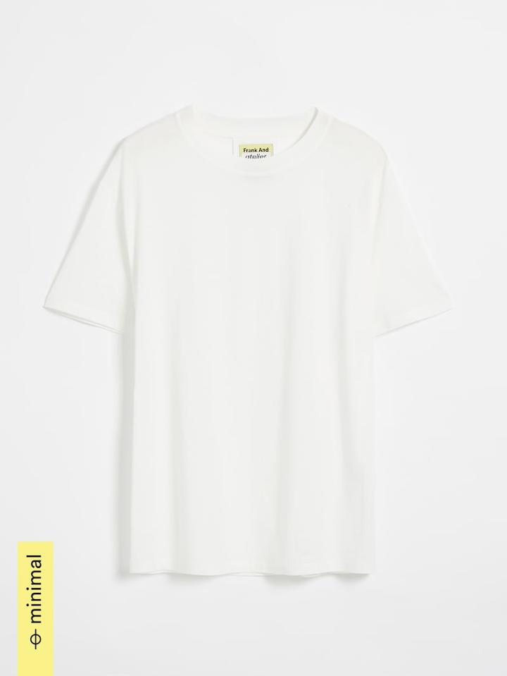 Frank + Oak Atelier Collection: Boxy Cotton Tee In White