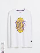 Frank + Oak L.a. Lakers Twisted Logo Long-sleeve T-shirt