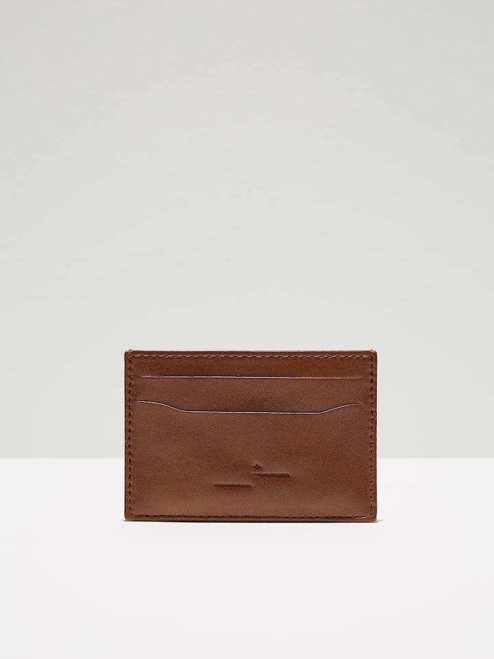 Frank + Oak Leather Card Holder In Brown