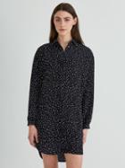 Frank + Oak Long Sleeve Shirt Dress In Printed Dot Combo