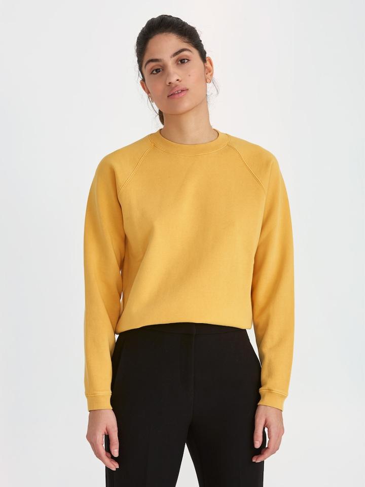 Frank + Oak The Vintage Wash Gym Sweatshirt In Honey Gold