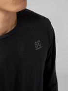 Frank + Oak Sc Drirelease&reg; Long-sleeve Logo T-shirt In True Black