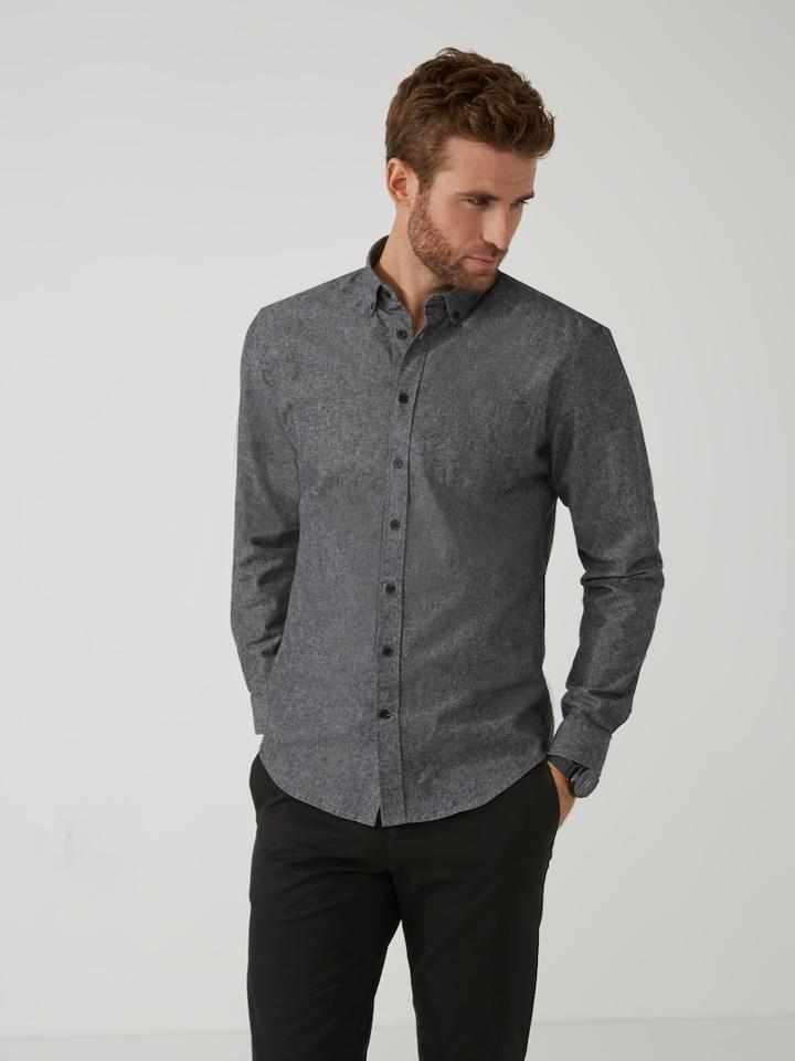 Frank + Oak The Odessa Chambray Shirt In Black