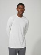 Frank + Oak Sc Drirelease Linen-blend Long-sleeve T-shirt In Off-white