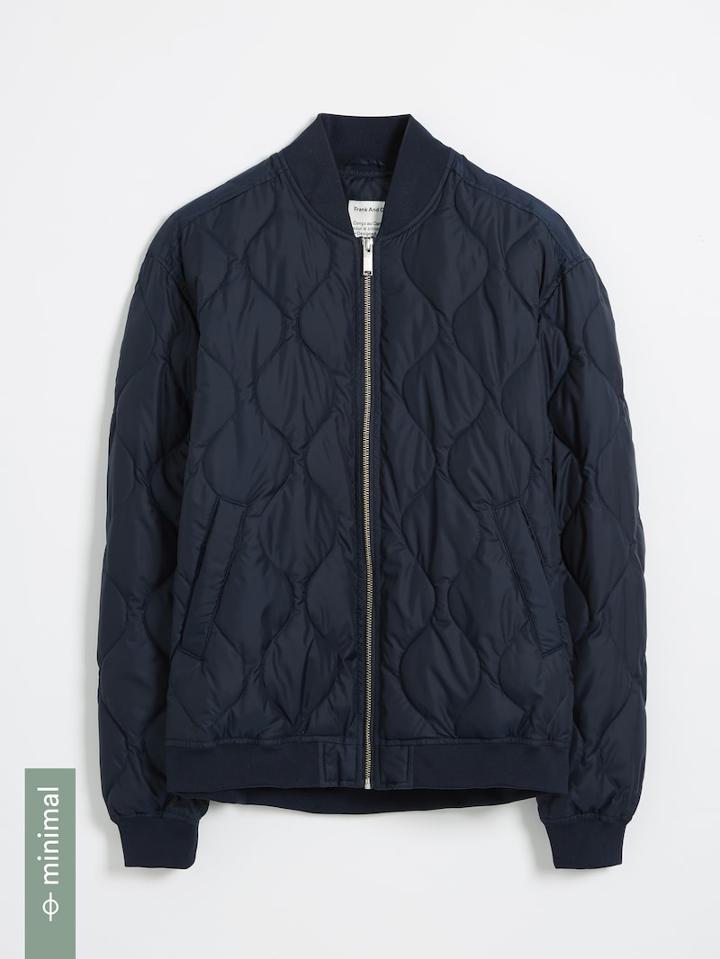 Frank + Oak The Liam Water Repellent Bomber With Recycled 3m Thinsulate - Navy