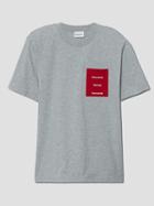 Frank + Oak Good Luck Pocket T-shirt In Heather Grey