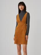 Frank + Oak Corduroy Pinafore Dress In Cathay Spice