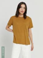 Frank + Oak Boxy Linen And Tencellyocell Tee In Olive