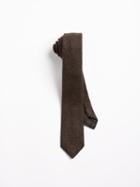 Frank + Oak Textured Wool Slim Tie - Charcoal