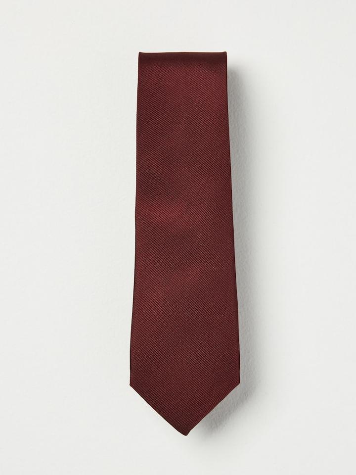 Frank + Oak Grosgrain Silk Tie In Wine