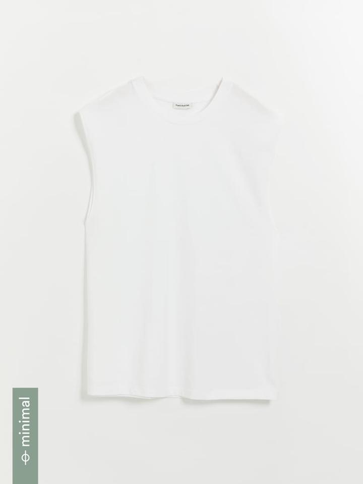 Frank + Oak Good Cotton Muscle Tank In Bright White