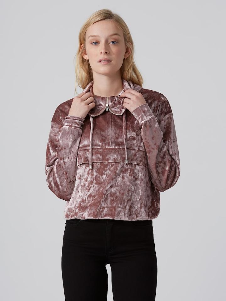 Frank + Oak Velvet Anorak In Deep Plum
