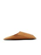 Frank + Oak Cp Slippers Leather Slipper In Tan