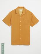 Frank + Oak Tencel Lyocell Eco-dye Short-sleeved Shirt In Yellow