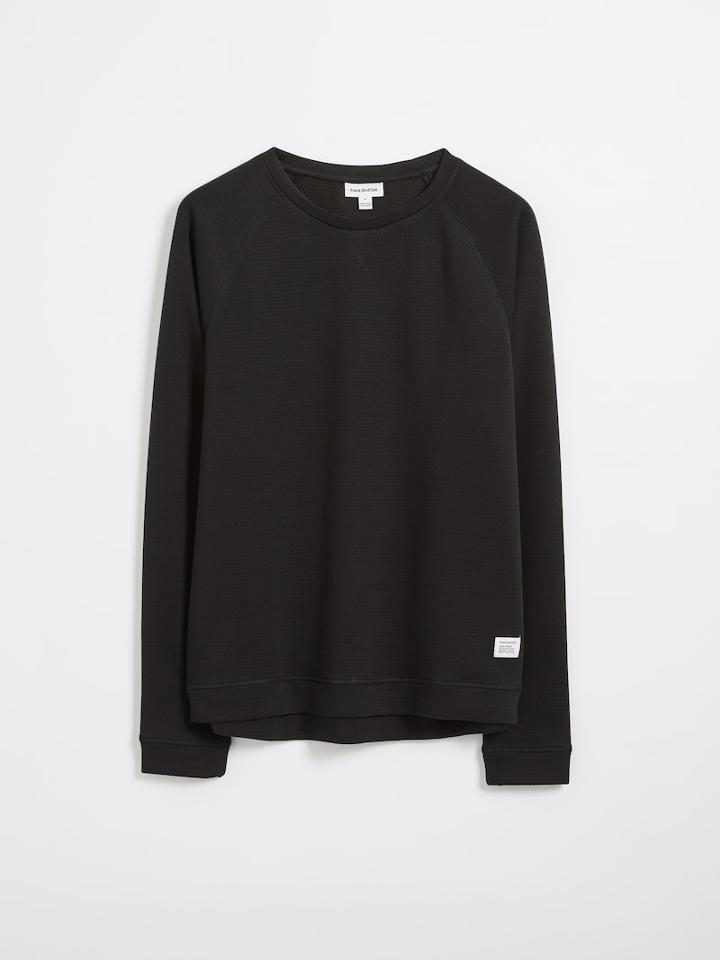 Frank + Oak Drirelease Double Face Crewneck - True Black