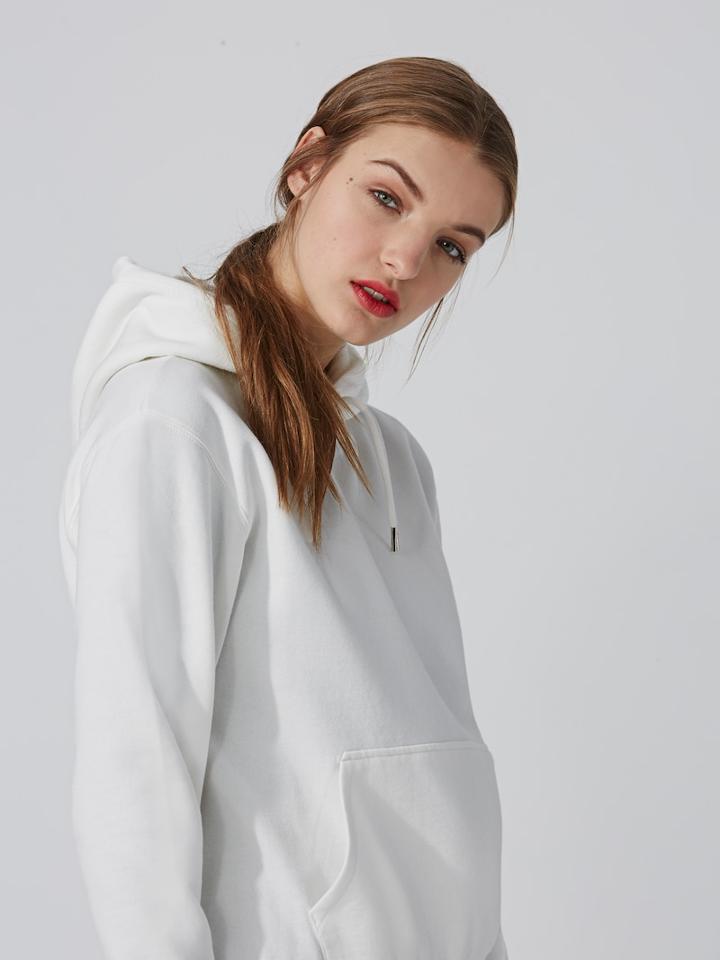 Frank + Oak The Drop-shoulder Gym Fleece In Snow White