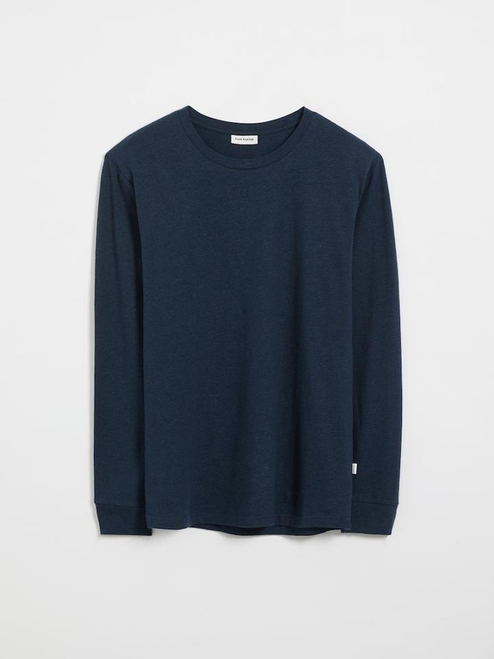 Frank + Oak Hemp Long Sleeve Jersey Tee - Navy
