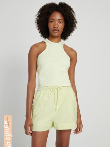 Frank + Oak La Coupe: Racer Cotton Tank Top In Pastel Green