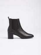Frank + Oak The Belvedere Leather Ankle Boot In Black