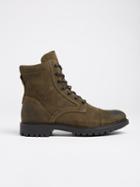 Frank + Oak Oiled Suede Combat Boots In Taupe