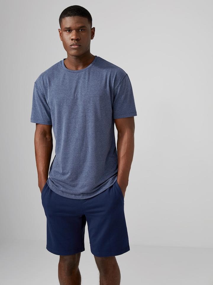 Frank + Oak Sc Drirelease&reg; Loose Fit T-shirt In Washed Blue