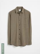 Frank + Oak Recycled Polyester Blend Shirt - Dark Beige