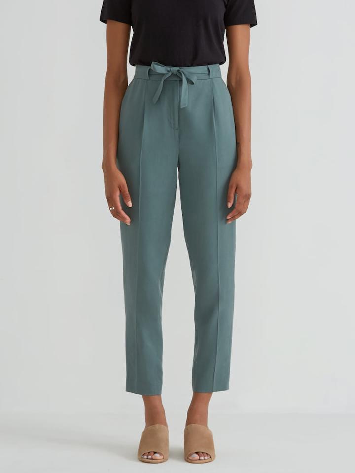 Frank + Oak The Grant Tencel Pant In North Atlantic