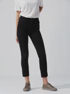Frank + Oak The Stevie High-waisted Tapered Jean In Rinsed Black