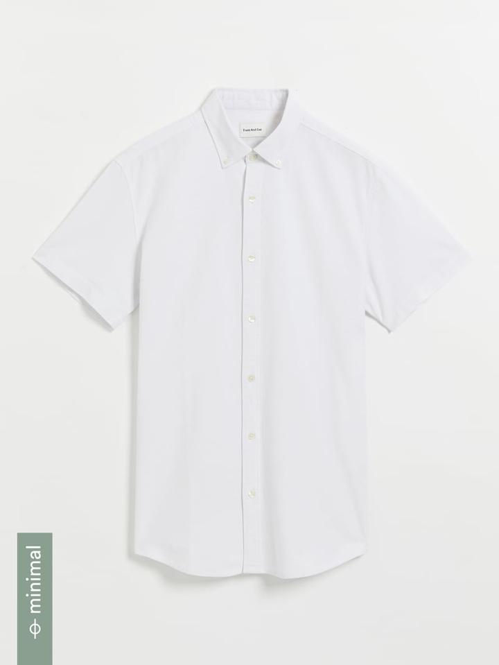 Frank + Oak Good Cotton Oxford Shirt In White