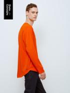 Frank + Oak State Concepts Drirelease Long-sleeve Loose-fit T-shirt In Orange