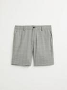 Frank + Oak The Newport Glen Plaid Shorts In Grey