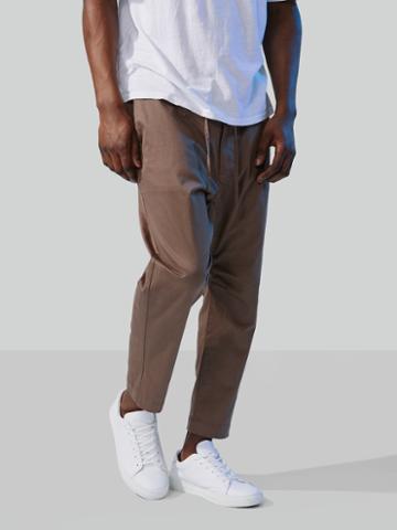 Frank + Oak Chapter X Frank And Oak Oran Drop-crotch Woven Pant In Taupe