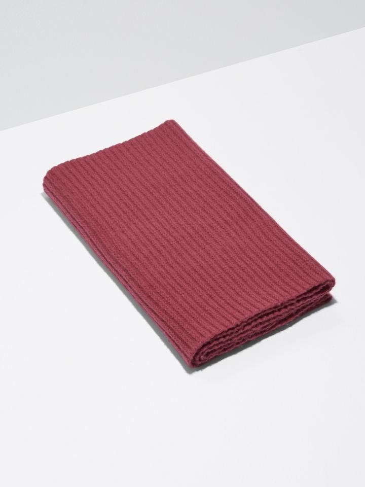 Frank + Oak Chunky Ribbed Wool Scarf In Fushia