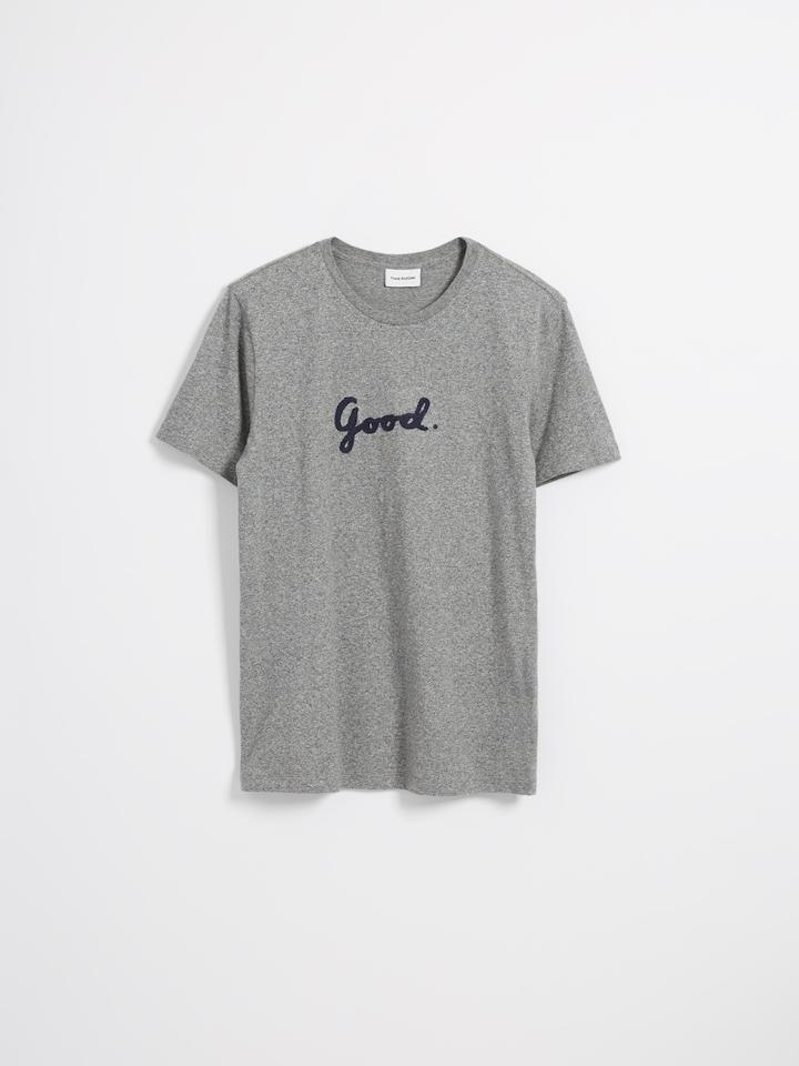 Frank + Oak Good Organic Cotton T-shirt In Grey Heather