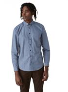 Frank + Oak Natural Wonder Print Poplin Shirt In Sky Blue