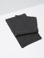 Frank + Oak Donegal-wool Knit Scarf In Charcoal
