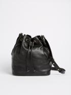 Frank + Oak Leather Bucket Bag - Black