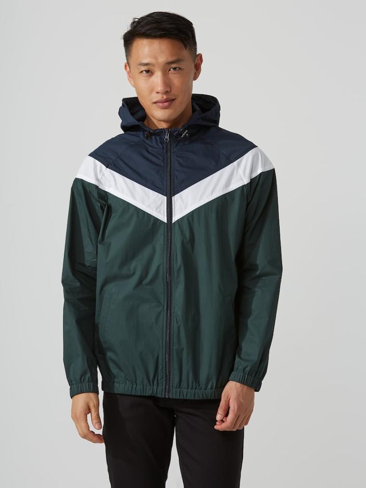 Frank + Oak Lightweight Hooded Jacket In Dark Sapphire