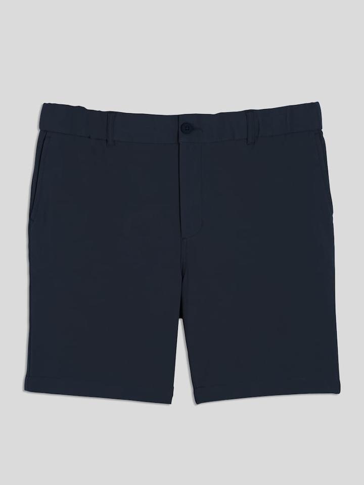 Frank + Oak Woven Stretch Twill Jogger Shorts In Navy Blazer