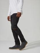 Frank + Oak The Tyler Slim-stretch Distressed Denim In Black