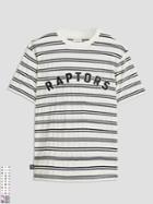 Frank + Oak Toronto Raptors Striped Velvet T-shirt In Navy