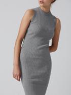 Frank + Oak The Dominique Long Rib Knit Dress In Ash Heather