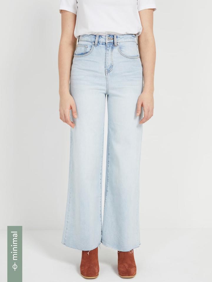 Frank + Oak The Nina Good Cotton Wide-leg Jean - Bleached Denim