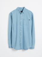 Frank + Oak Classic Bleached Denim Shirt - Light Blue