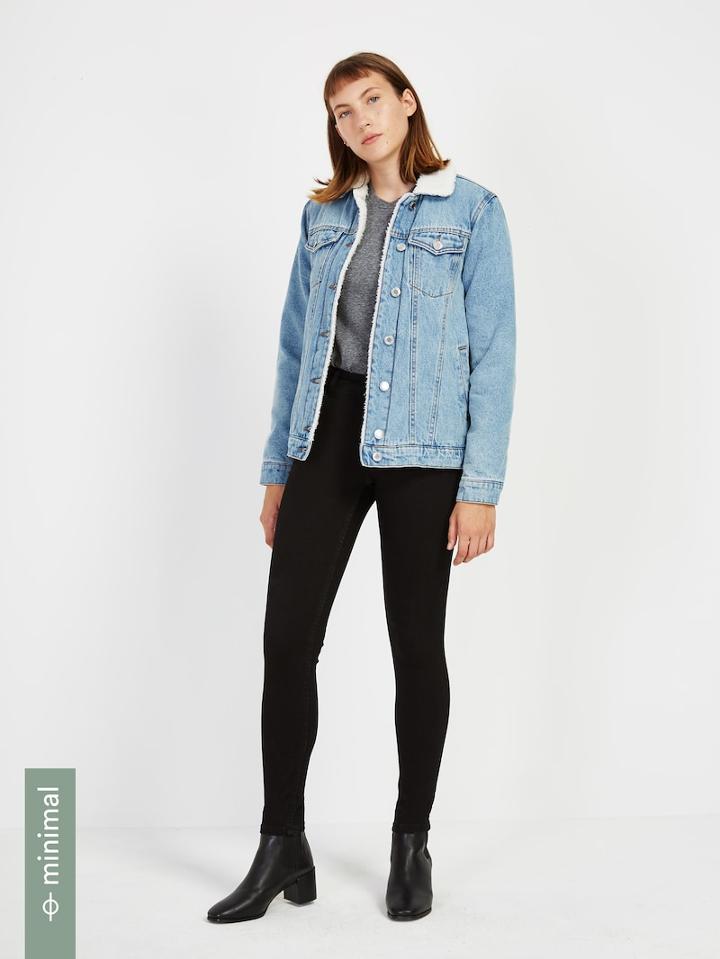 Frank + Oak The Debbie High-waisted Hydro-less Skinny Jean In Jet Black