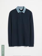 Frank + Oak The Recycled 60/40 Rugby Shirt - Navy