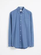 Frank + Oak The Jasper Oxford Shirt - Delft Blue